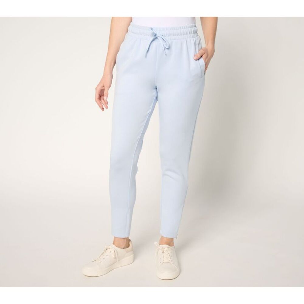 Cuddl Duds Women's Pants Sz XL Smooth Knit Jersey Slim Pant Blue A676555